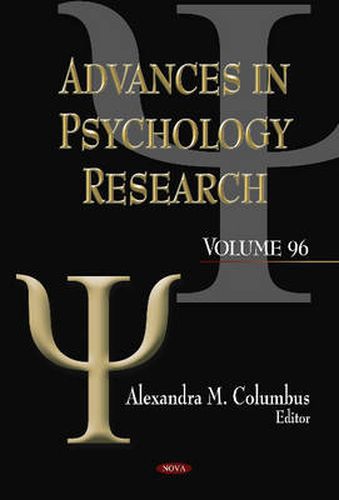 Cover image for Advances in Psychology Research: Volume 96