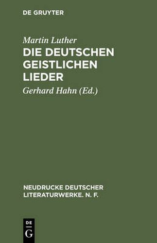Cover image for Die deutschen geistlichen Lieder