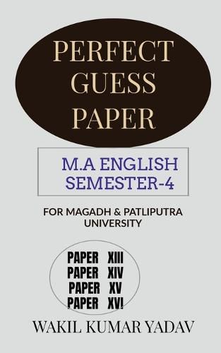 Cover image for Perfect Guess Paper M.a English Semester-4