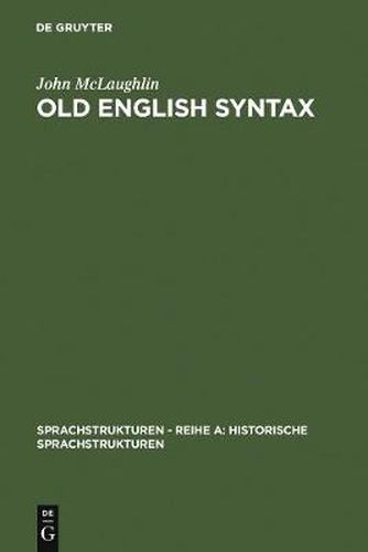 Old English Syntax: a handbook