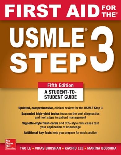 Cover image for First Aid for the USMLE Step 3, Fifth Edition