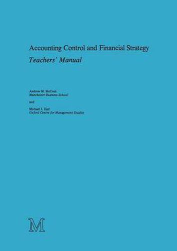 Cover image for Accounting Control and Financial Strategy: Teachers' Manual