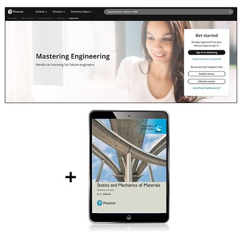 Cover image for Statics and Mechanics of Materials in SI Units -- Modified Mastering Engineering with Pearson eText