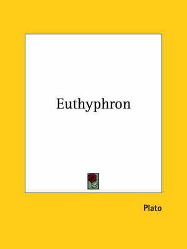 Cover image for Euthyphron