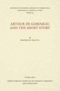 Cover image for Arthur de Gobineau and the Short Story