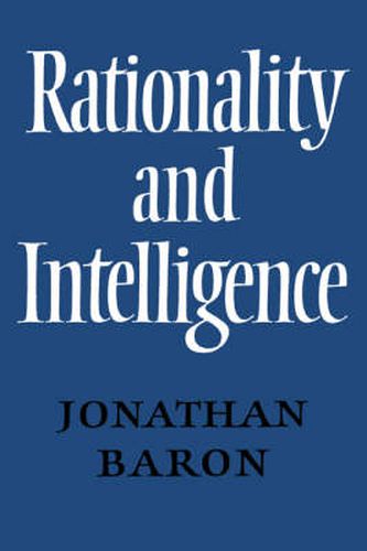 Cover image for Rationality and Intelligence