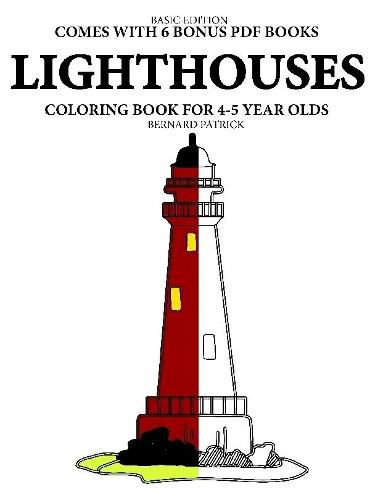 Cover image for Simple Coloring Books for 4-5 Year Olds (Lighthouses)