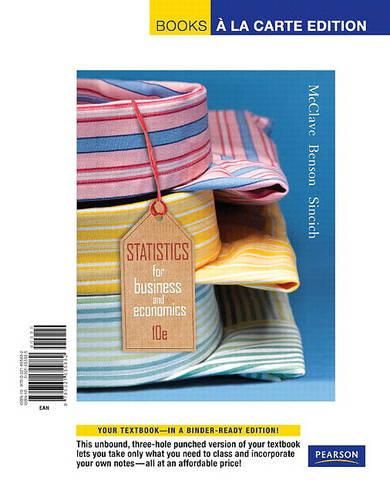 STATS for Business & Economics, Books a la Carte Edition