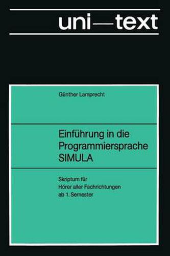 Cover image for Einfuhrung in Die Programmiersprache Simula: Anleitung Zum Selbststudium