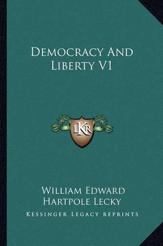 Cover image for Democracy and Liberty V1