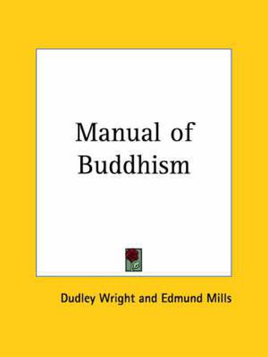 Cover image for Manual of Buddhism (1912)