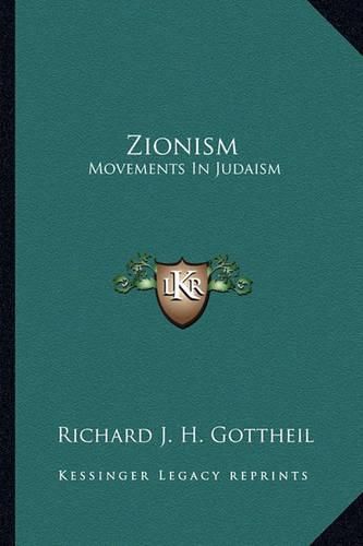 Cover image for Zionism: Movements in Judaism
