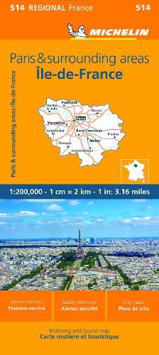 Cover image for Michelin Regional Maps: France: Paris and Surrounding Areas Map 514