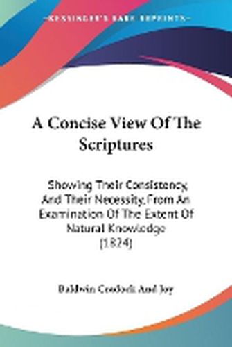 Cover image for A Concise View Of The Scriptures: Showing Their Consistency, And Their Necessity, From An Examination Of The Extent Of Natural Knowledge (1824)