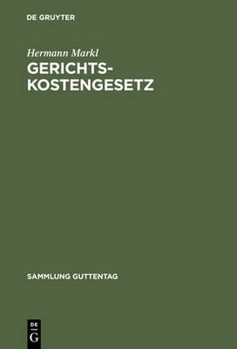 Cover image for Gerichtskostengesetz