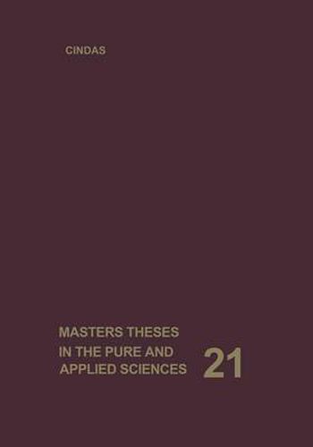 Cover image for Masters Theses in the Pure and Applied Sciences: Accepted by Colleges and Universities of the United States and Canada. Volume 21