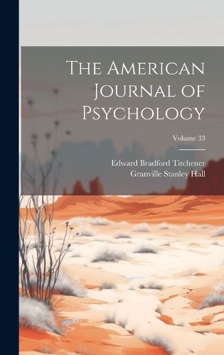 Cover image for The American Journal of Psychology; Volume 33