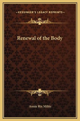 Cover image for Renewal of the Body