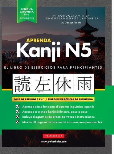 Cover image for Aprender Japones Kanji N5 Workbook