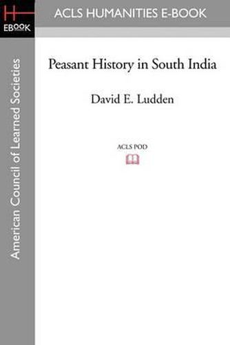 Cover image for Peasant History in South India