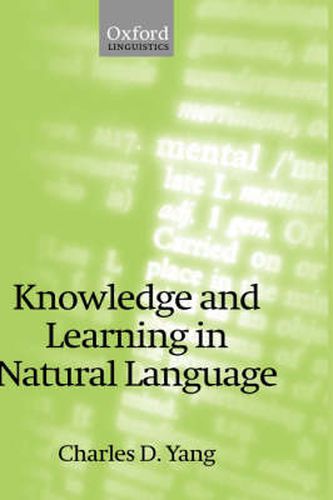 Cover image for Knowledge and Learning in Natural Language