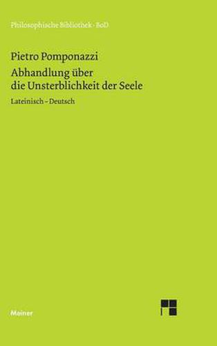 Cover image for Abhandlung uber die Unsterblichkeit der Seele / Tractatus de immortalitate animae