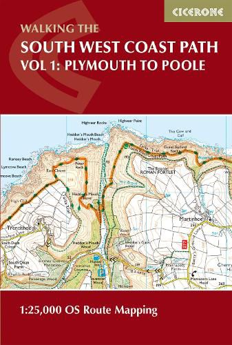 South West Coast Path Map Booklet - Vol 1: Minehead to St Ives