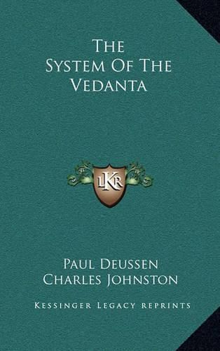 The System of the Vedanta