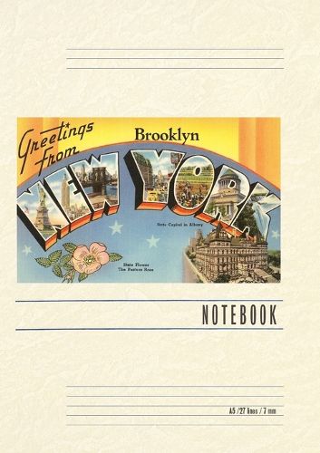 Cover image for Vintage Lined Notebook Greetings from Brooklyn, New York City
