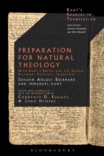 Cover image for Preparation for Natural Theology: With Kant's Notes and the Danzig Rational Theology Transcript