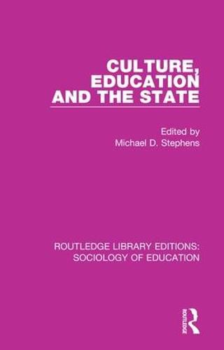 Cover image for Culture, Education and the State