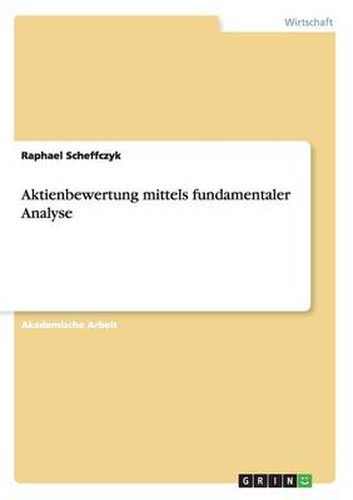 Cover image for Aktienbewertung mittels fundamentaler Analyse