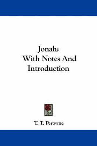 Cover image for Jonah: With Notes and Introduction