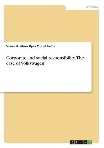 Cover image for Corporate and social responsibility. The case of Volkswagen