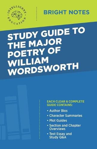 Cover image for Study Guide to the Major Poetry of William Wordsworth