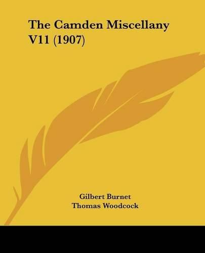 Cover image for The Camden Miscellany V11 (1907)