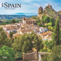 Cover image for Spain 2025 12 X 24 Inch Monthly Square Wall Calendar Plastic-Free Browntrout Travel Europe Madrid Barcelona