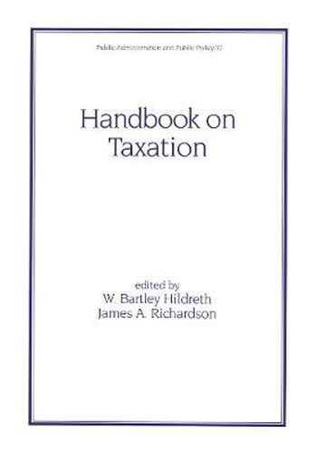 Cover image for Handbook on Taxation