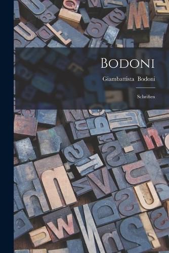 Cover image for Bodoni: Schriften