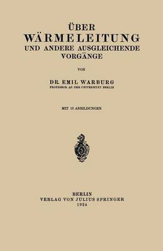 Cover image for UEber Warmeleitung Und Andere Ausgleichende Vorgange