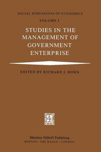 Cover image for Studies in the Management of Government Enterprise