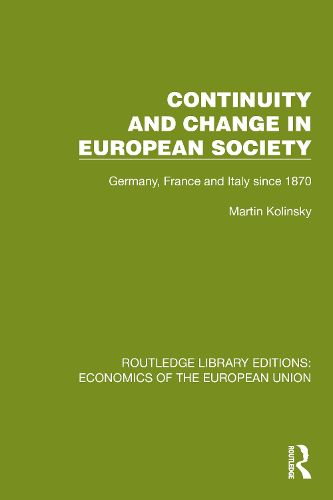 Cover image for Continuity and Change in European Society