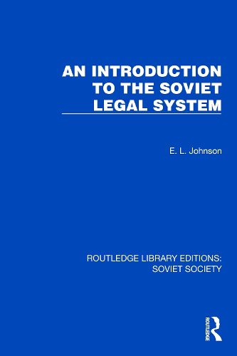 Cover image for An Introduction to the Soviet Legal System