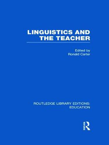 Cover image for Linguistics and the Teacher