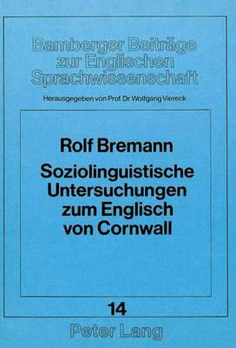 Cover image for Soziolinguistische Untersuchungen Zum Englisch Von Cornwall