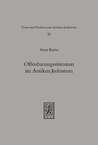 Cover image for Offenbarungsstimmen im Antiken Judentum: Untersuchungen zur bat qol und verwandten Phanomenen