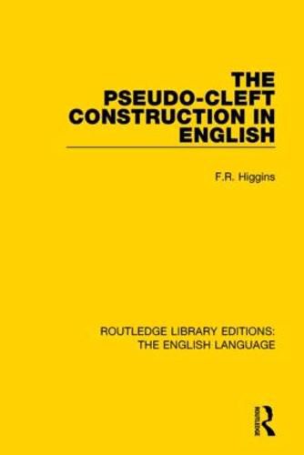 Cover image for The Pseudo-Cleft Construction in English