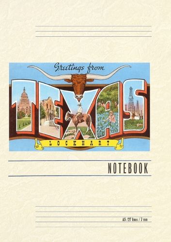 Cover image for Vintage Lined Notebook Greetings from Lockhart, Texas