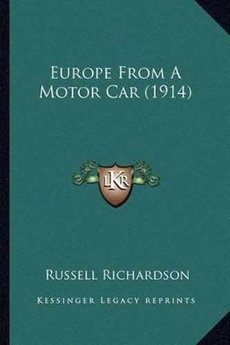 Cover image for Europe from a Motor Car (1914)