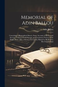 Cover image for Memorial of Adin Ballou